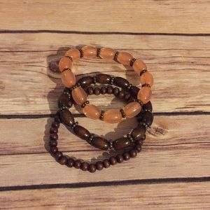 Set of Beaded Fashion Bracelets